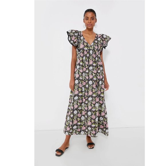 Saylor Beige/White Floral Dress